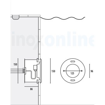 Installation housing for 102 LED spotlight