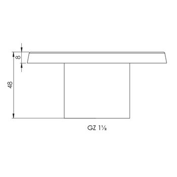 BUSE DE MASSAGE INOX PLATE AIR-EAU MONOJET 1½"