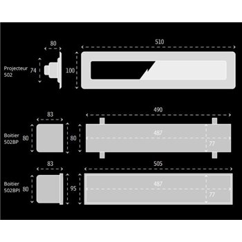 PROJECTEUR LINEAIRE A LED 502