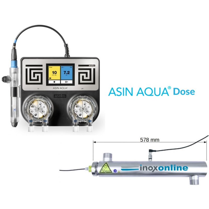 PACKUV4 : REGULATION PH ET DOSAGE CHLORE + STERILISATEUR UV