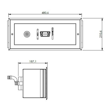 Rectangular piezo counter-current swimming system